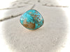 Royston Royal Blue Highgrade Boulder Turquoise and Sterling Silver Ring 8.25