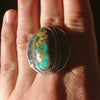 Royston Highgrade Boulder Turquoise and Sterling Silver Ring 9.5