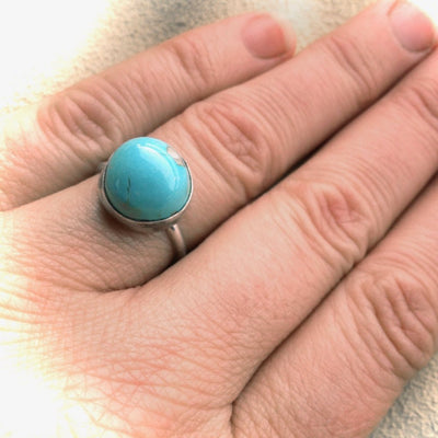 Blue Moon Highgrade Turquoise and Sterling Silver Ring 6