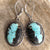 Blue Moon Boulder Turquoise Butterfly Earrings