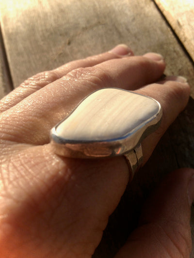 Sea Shell Sterling Ring 8.5