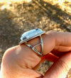 White Buffalo and Sterling Silver Ring 9.25